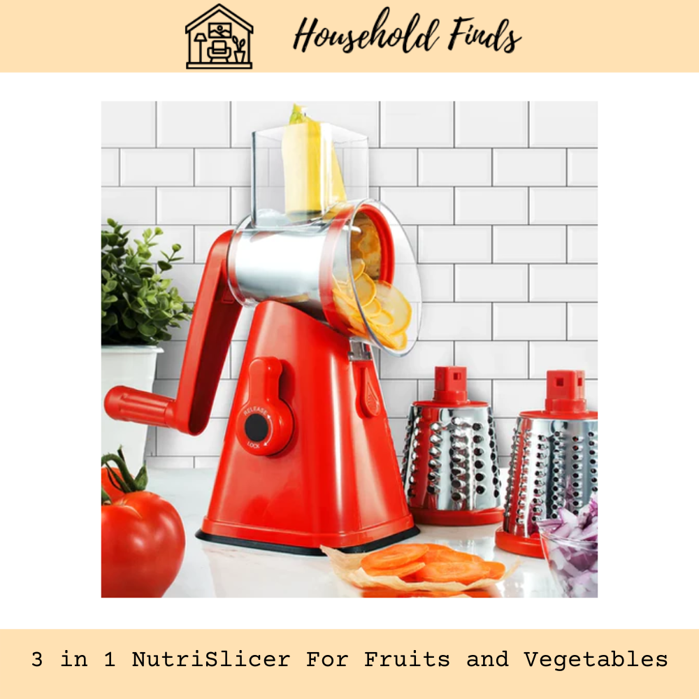 Household finds 3 In 1 Easy to Use NutriSlicer For Fruits and