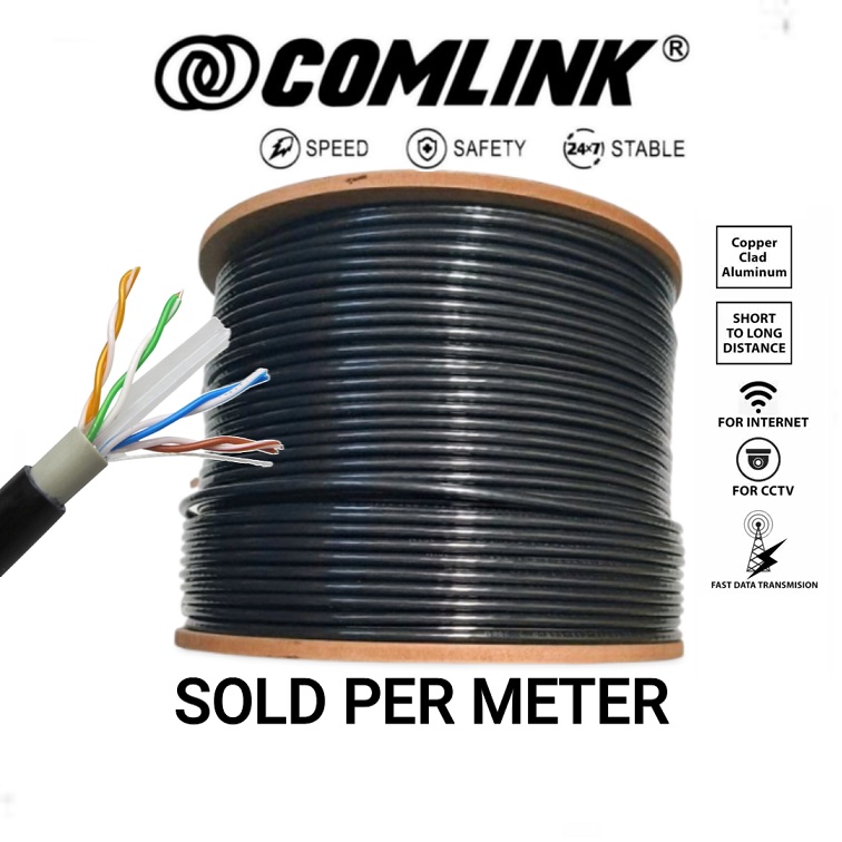 COMLINK CAT6 Outdoor Cable UTP Lan Cable Waterproof Cable