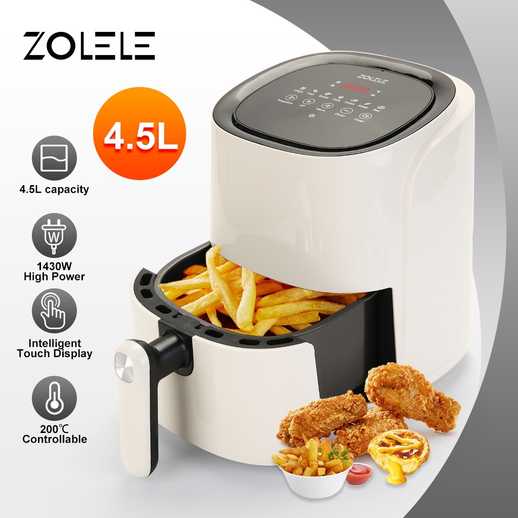 ↂ ☸ ZOLELE air fryer 6.5L 4.5L electric fryer oil free multifunction