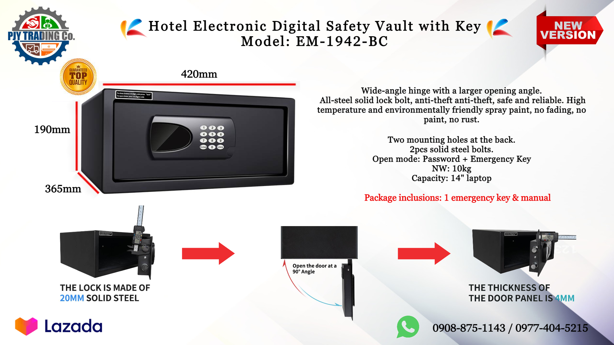 【Durable + High Level Safety】 Fireproof Brand New Safe Digital Safes Box Fire Resistant Ideal