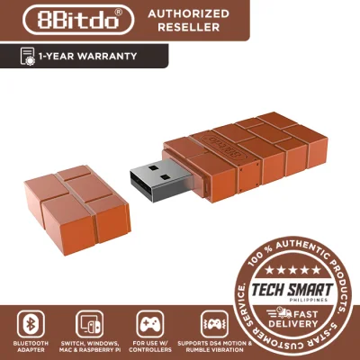 8Bitdo Wireless Bluetooth Adapter for Nintendo Switch, Windows, Mac, & Raspberry Pi
