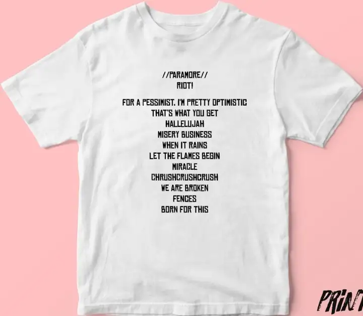 paramore riot shirt