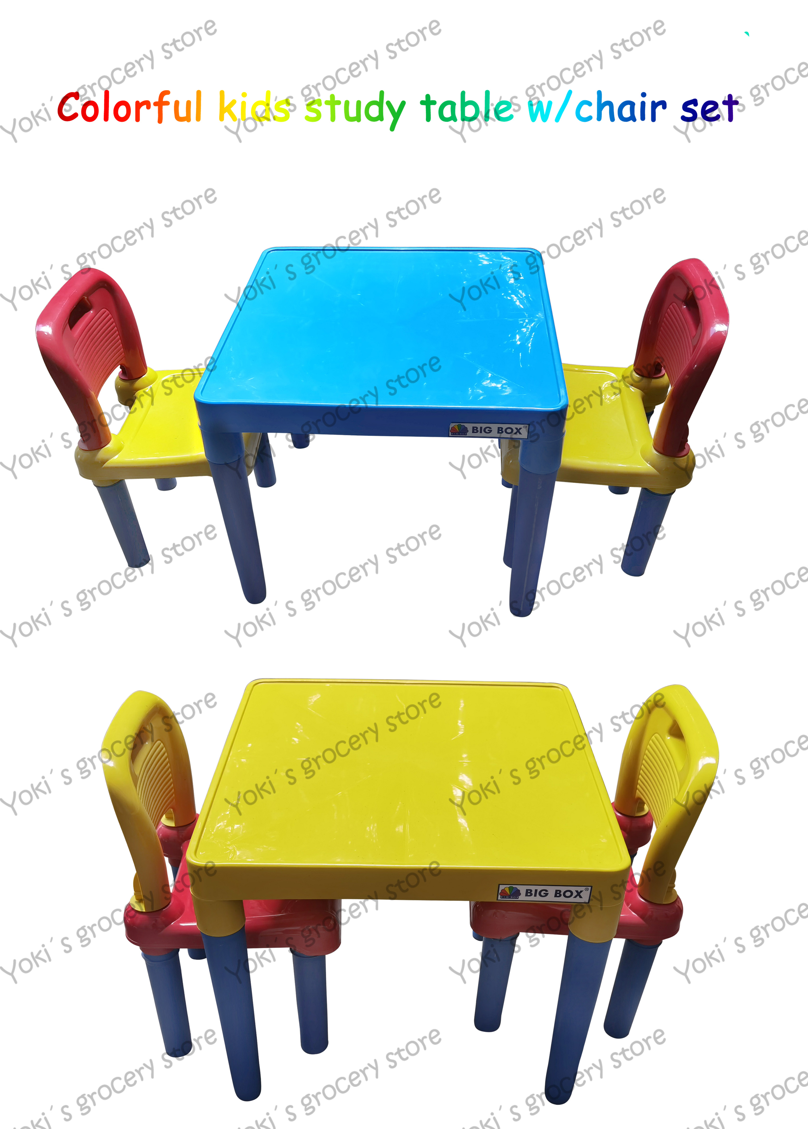 Big Box Multi Color Kids Study Table W/Chair Set Kiddie Table&Chair W/Drawer Lazada PH