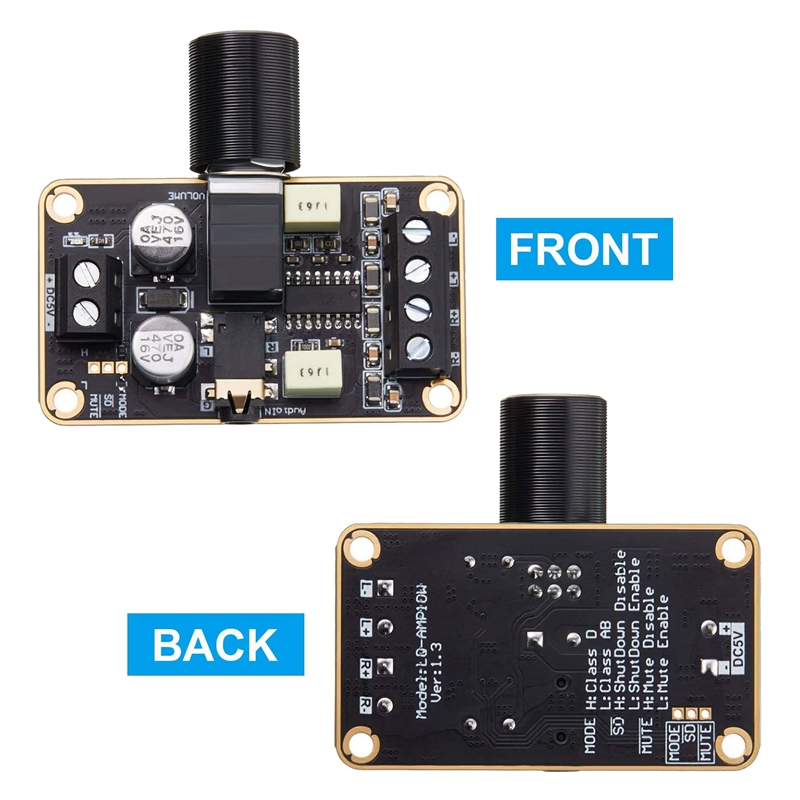 2 PCS PAM8406 Mini Audio Amplifier Board Digital Power Amp Module Class
