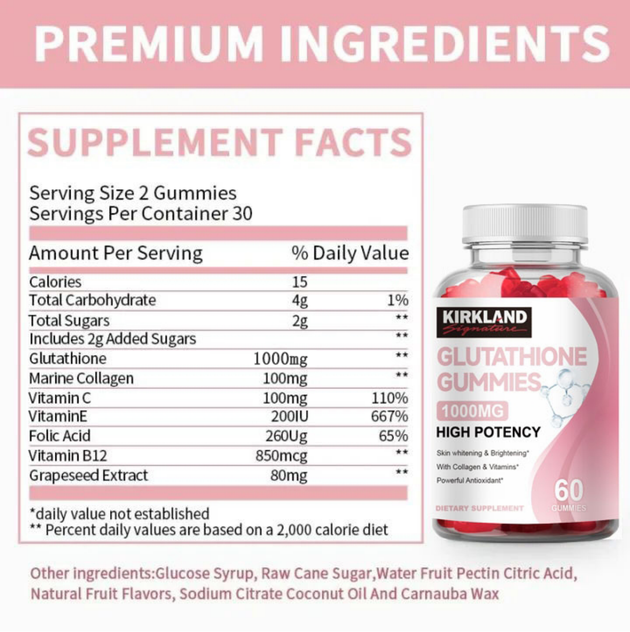 Glutathione Gummies 500mg with Vitamins & Collagen for Skin Whitening,  Anti-Aging 60pcs | Lazada PH