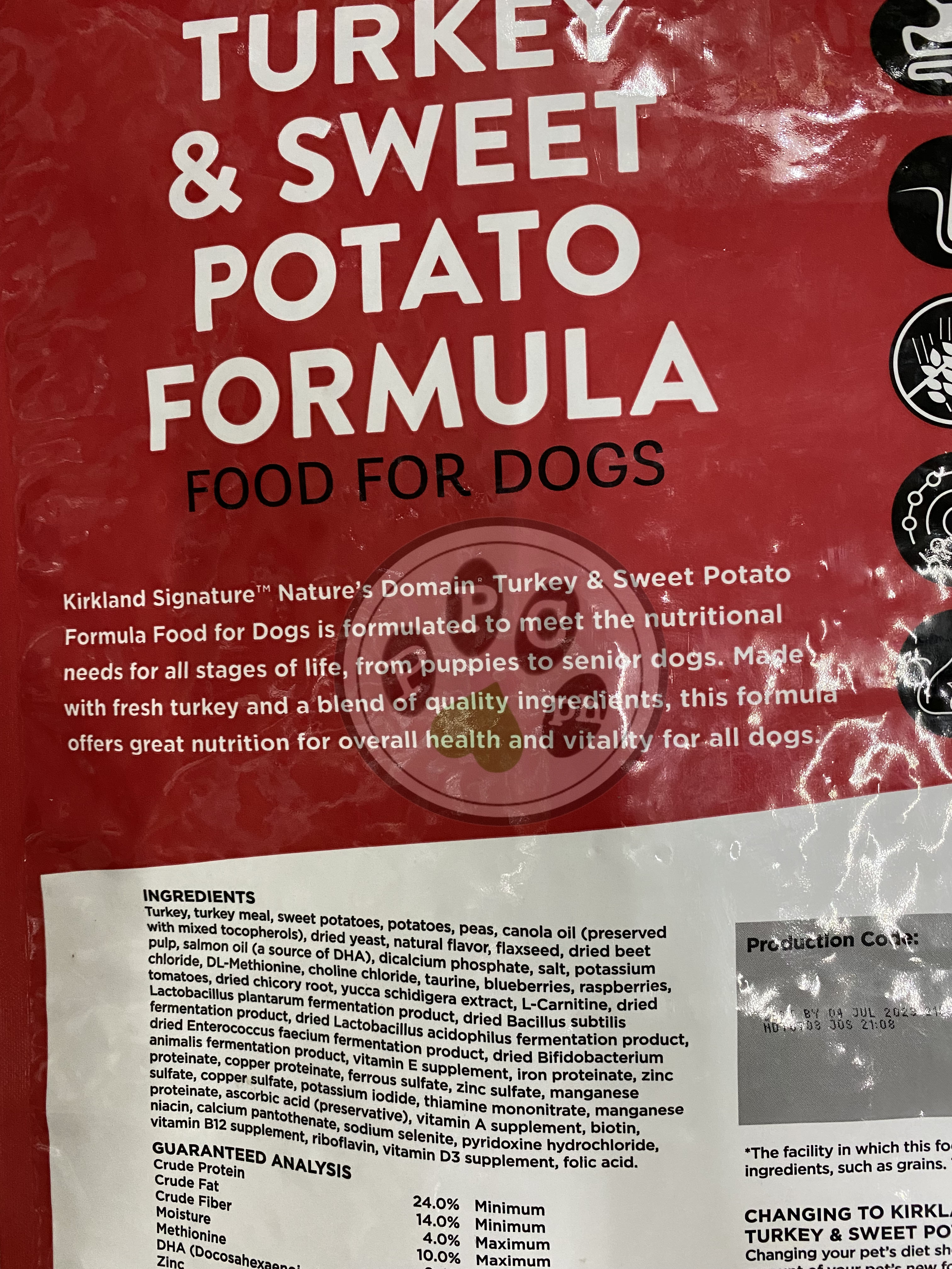 Kirkland Signature Nature's Domain Turkey Meal and Sweet Potato