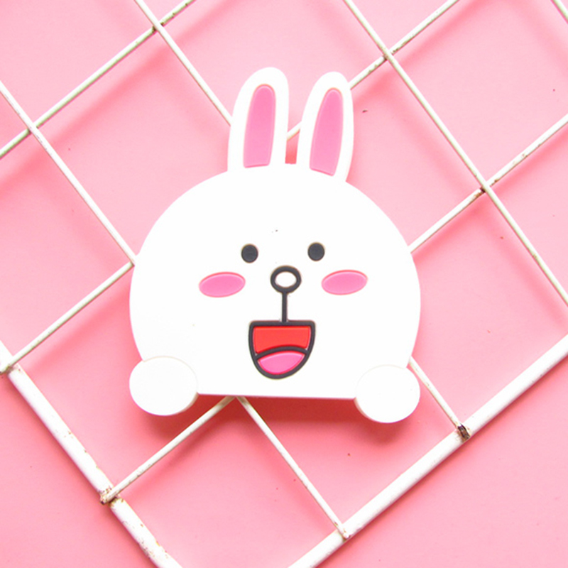 Coffee Tea Cup Placemat Silicone Material Cartoon Circle Shape with Thermal Insulation