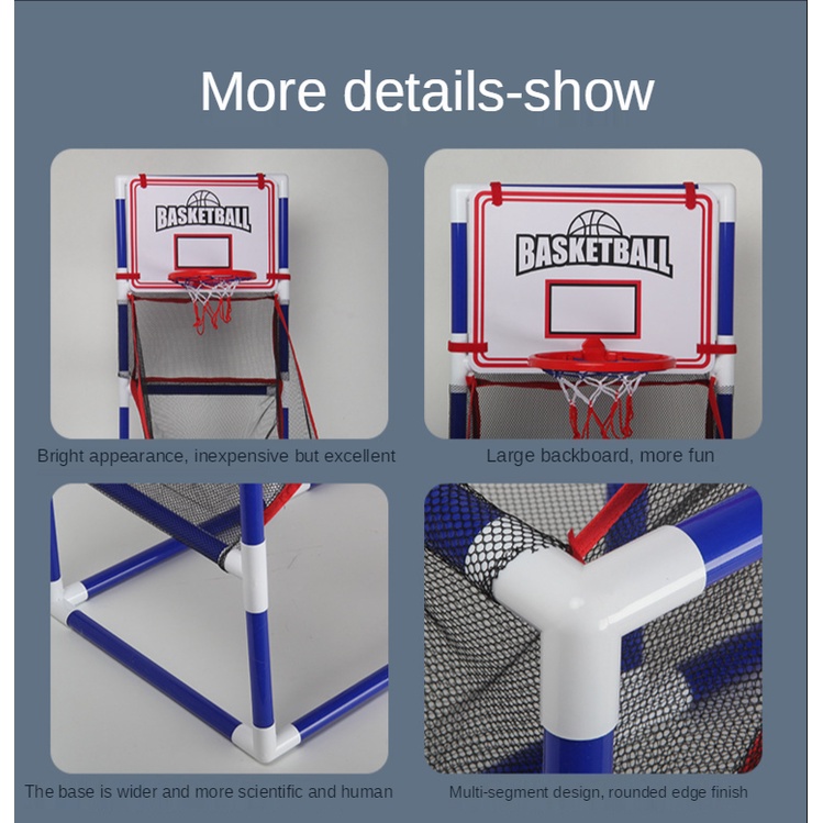 Free Basketball Pump】Adjustable Mini Basketball Hoop With Ball