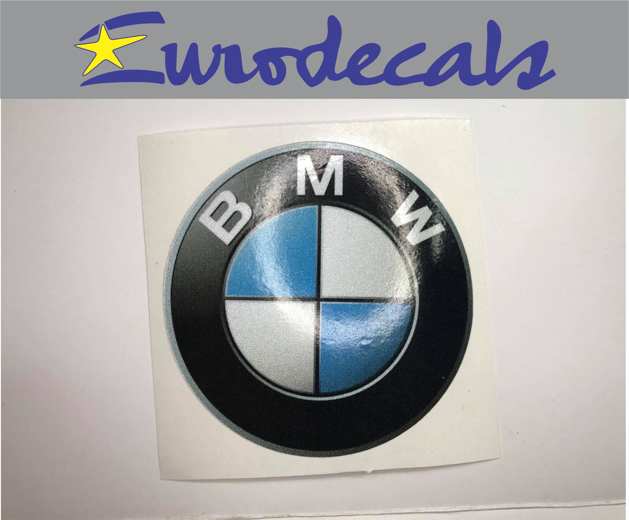 BMW logo 3M reflective printed sticker (small)