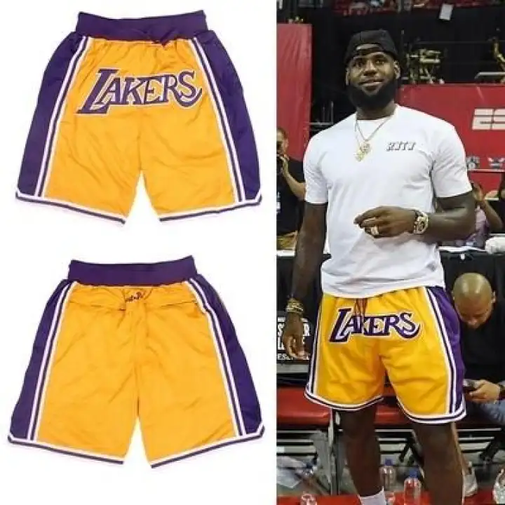 lakers mens shorts