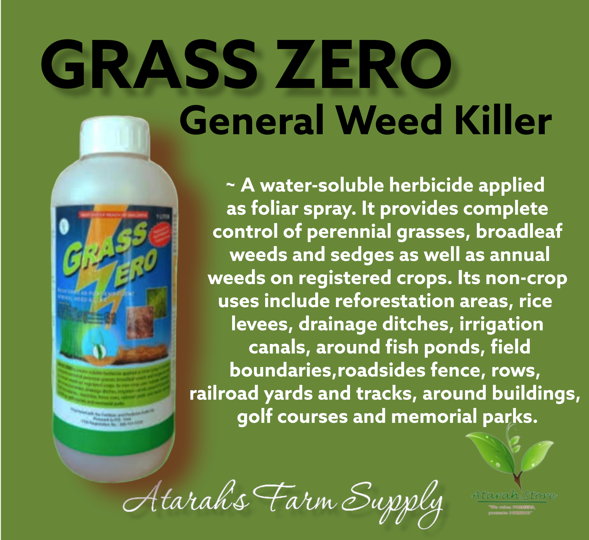 GRASS ZERO Herbicide (1L) Lazada PH