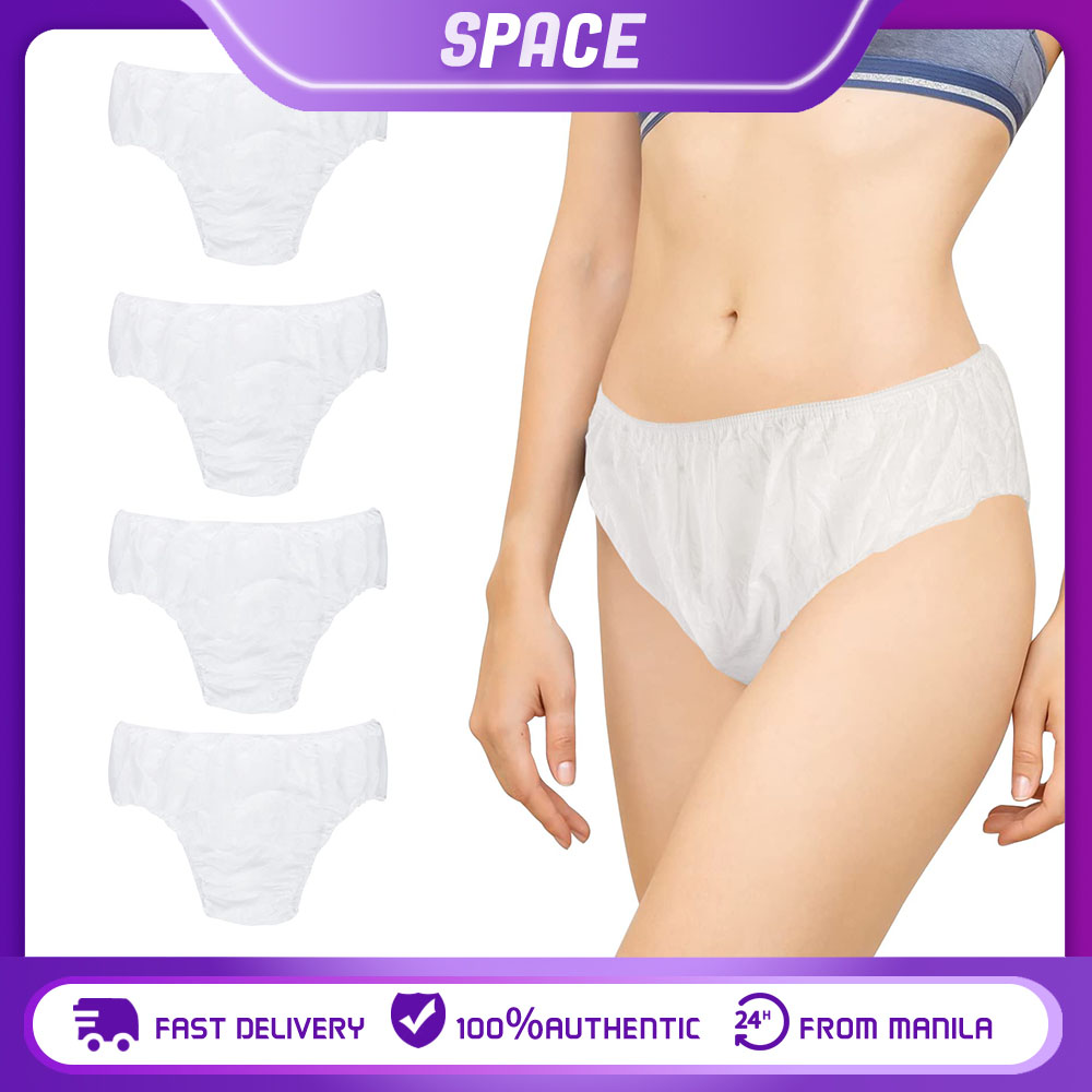 Mluffy Super Soft Panties Breathable Spa Massage Hospital Panty ne Time Use  Underwear Paper for Women's (White) (Pack of 10)