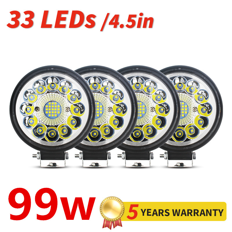 4.5inch 99W Offroad led lightbar Spot Off Road 4x4 LED Bar For Truck SUV Boat ATV Jeep Tractor