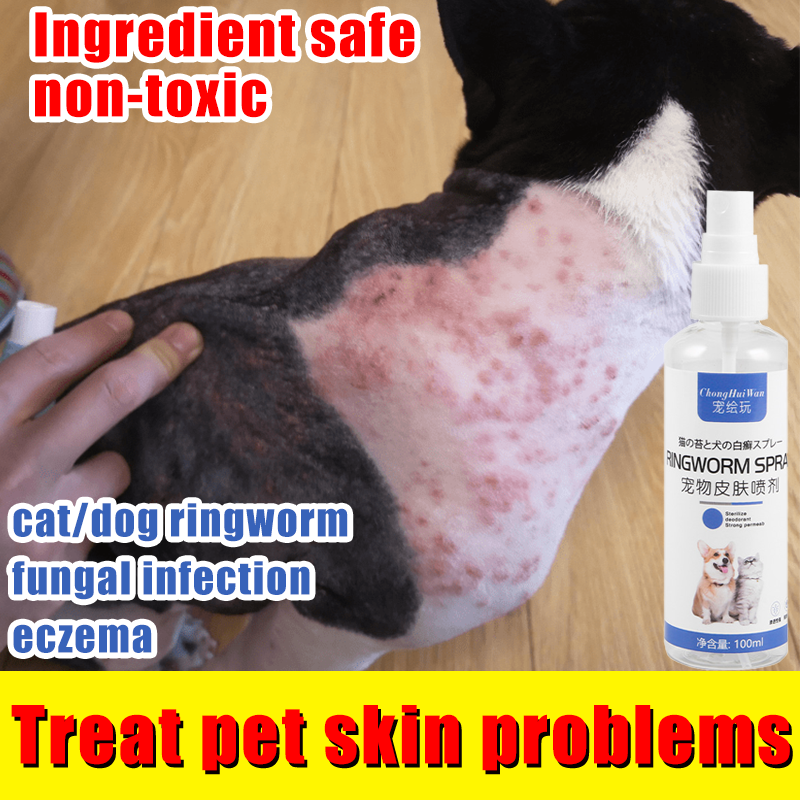 😻Nontoxic, can be licked💯 Pet skin treatment spray Anti mange for dogs