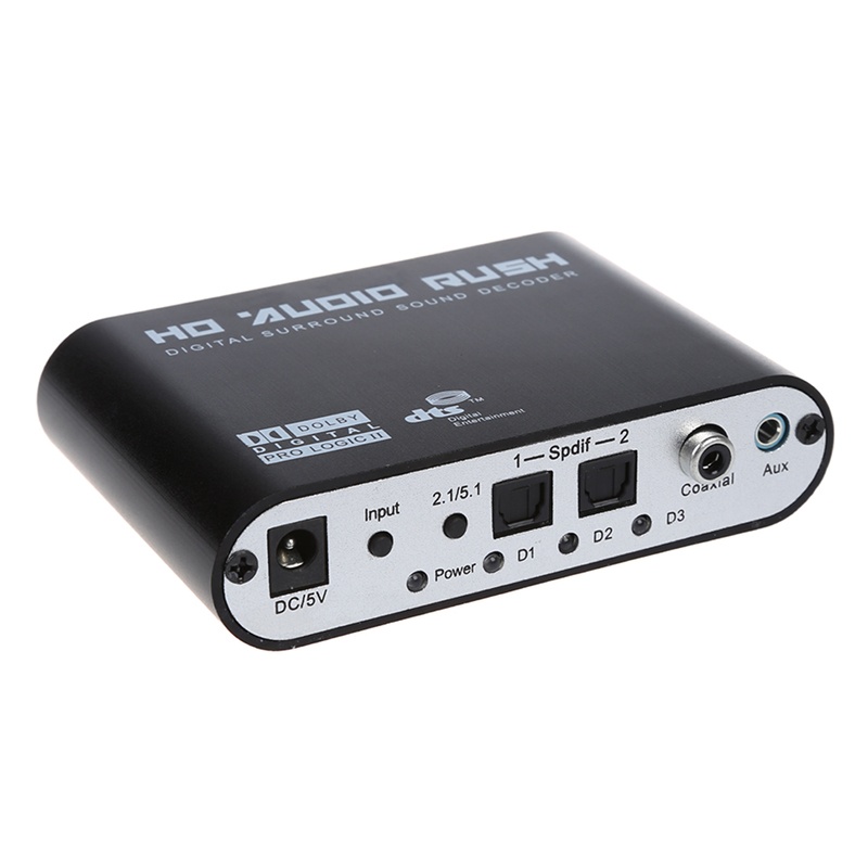 5.1 Audio Rush Digital Sound Decoder Converter Optical SPDIF/ Coaxial