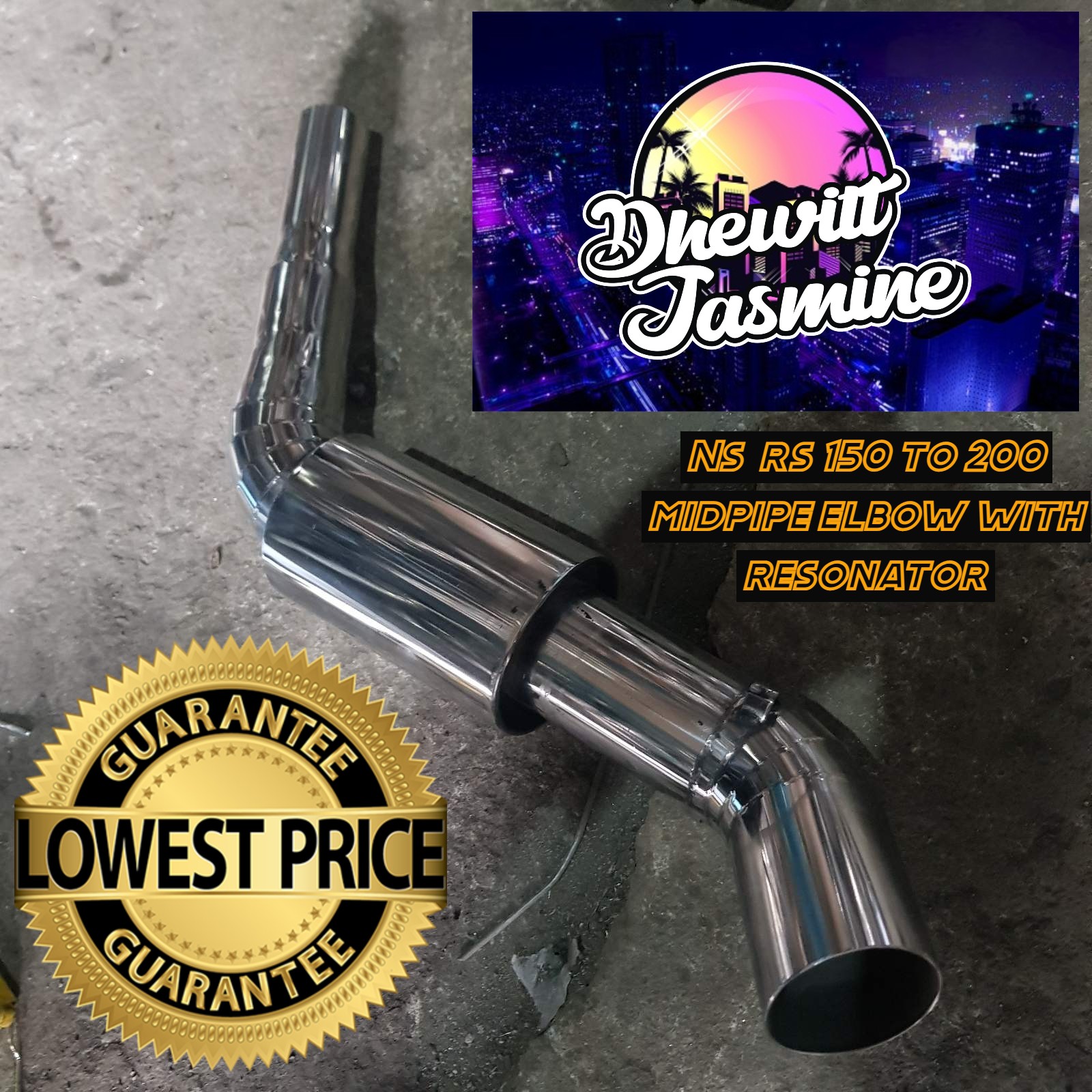 Ns / rs 150 to 200 midpipe elbow with resonator Lazada PH