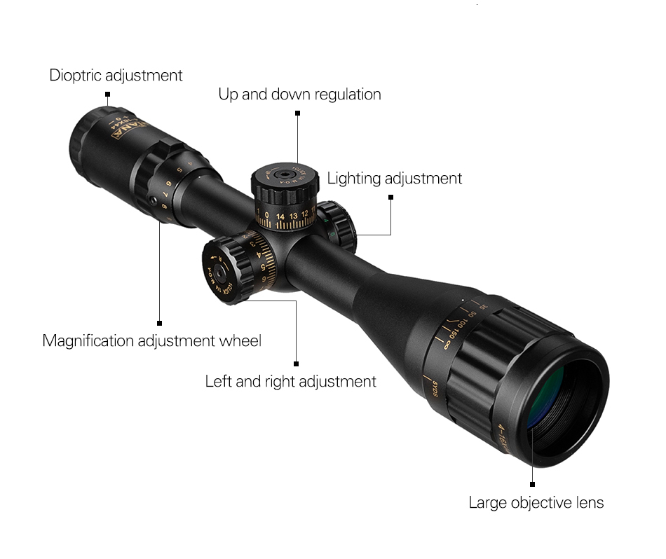 【Free 11MM and 20MM mount】【Local Ready stock】416x44 Rifle Scope Green