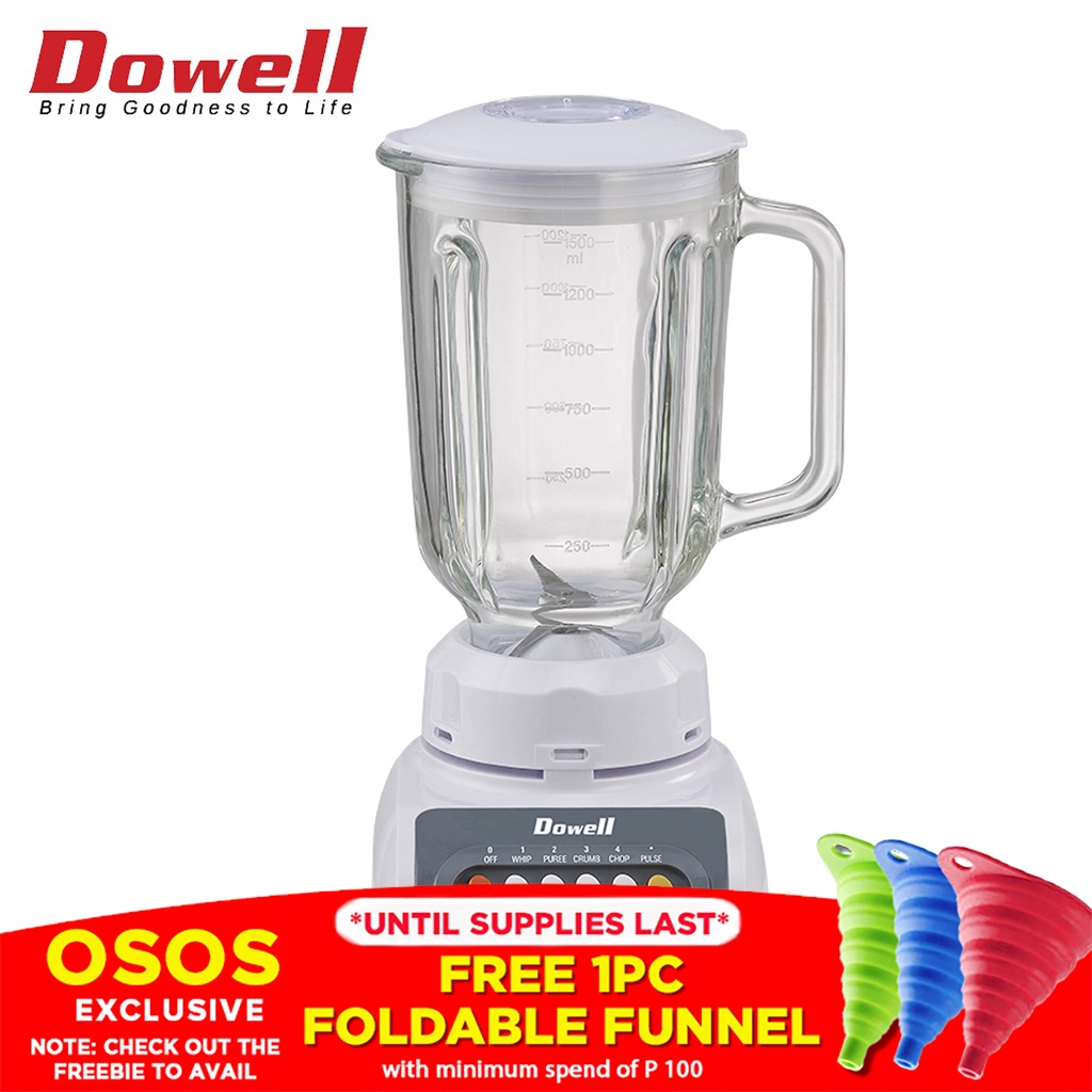 Dowell Original 1 Liter Juice Glass Blender w/ 4 Speed Function BL9881