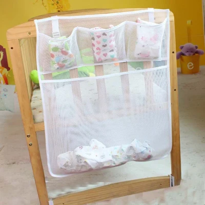 ☬ Net Mesh Baby Crib Storage Organizer