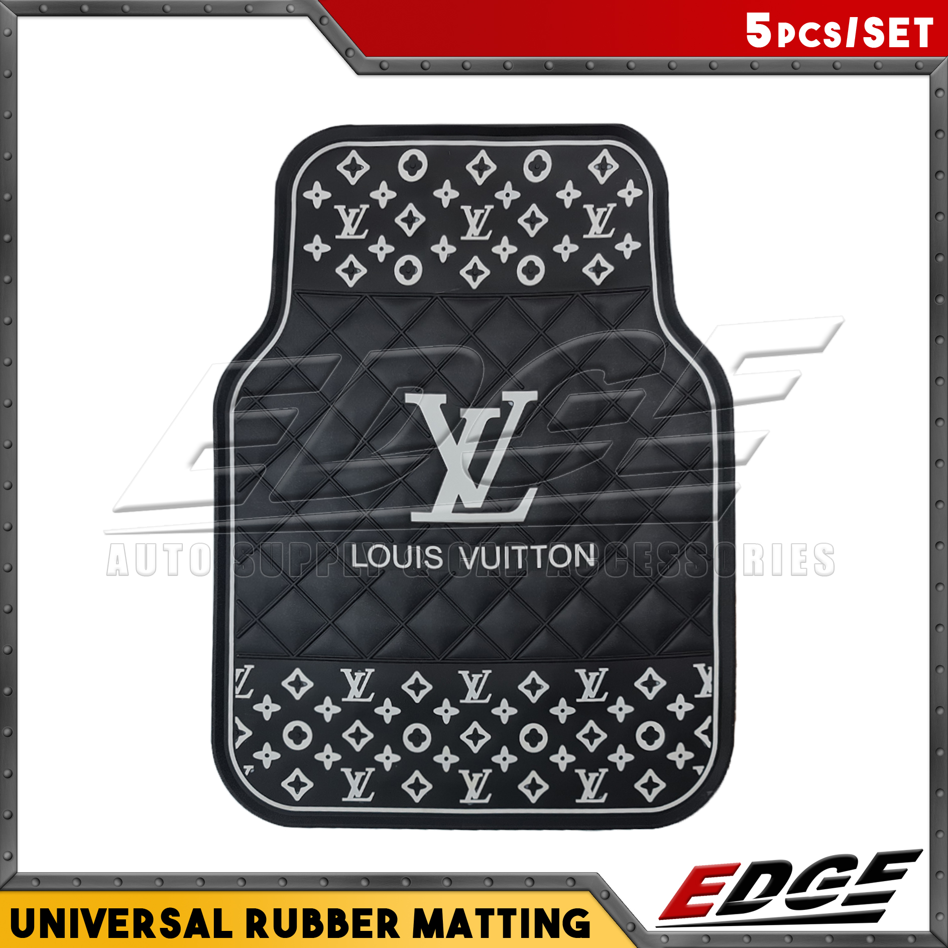 $127.64 LV Universal Automobile Carpet Car Floor Mat Rubber Louis Vuitton  5pcs Sets - Blue