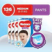 Huggies Dry Medium  - 34 pcs x 4 packs  - Diaper Pants