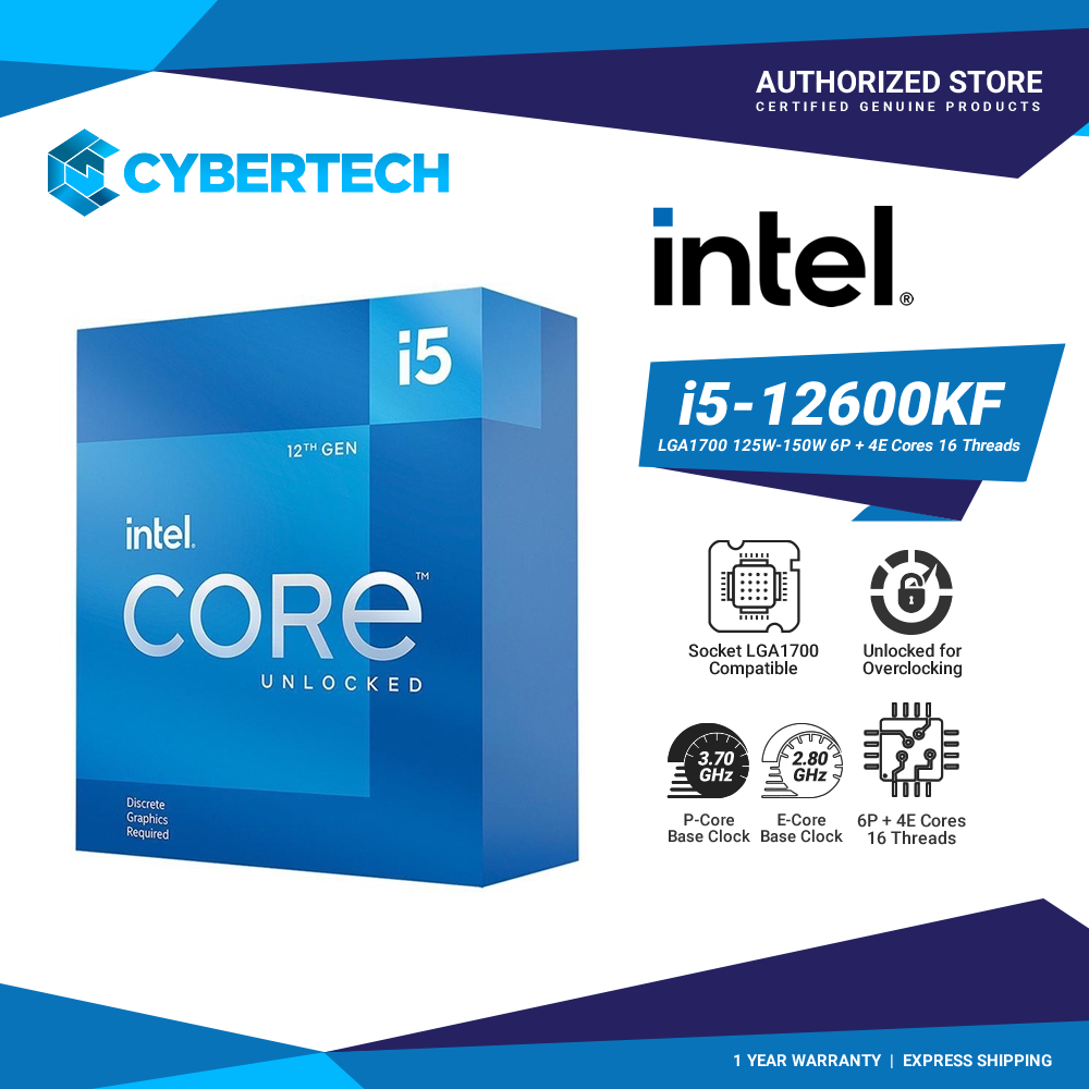 Intel Core i5-12600KF - Core i5 12th Gen Alder Lake 10-Core (6P+4E