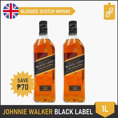 Johnnie Walker 2 Pack Bundle Black Label Whisky 1L Johnny Walker