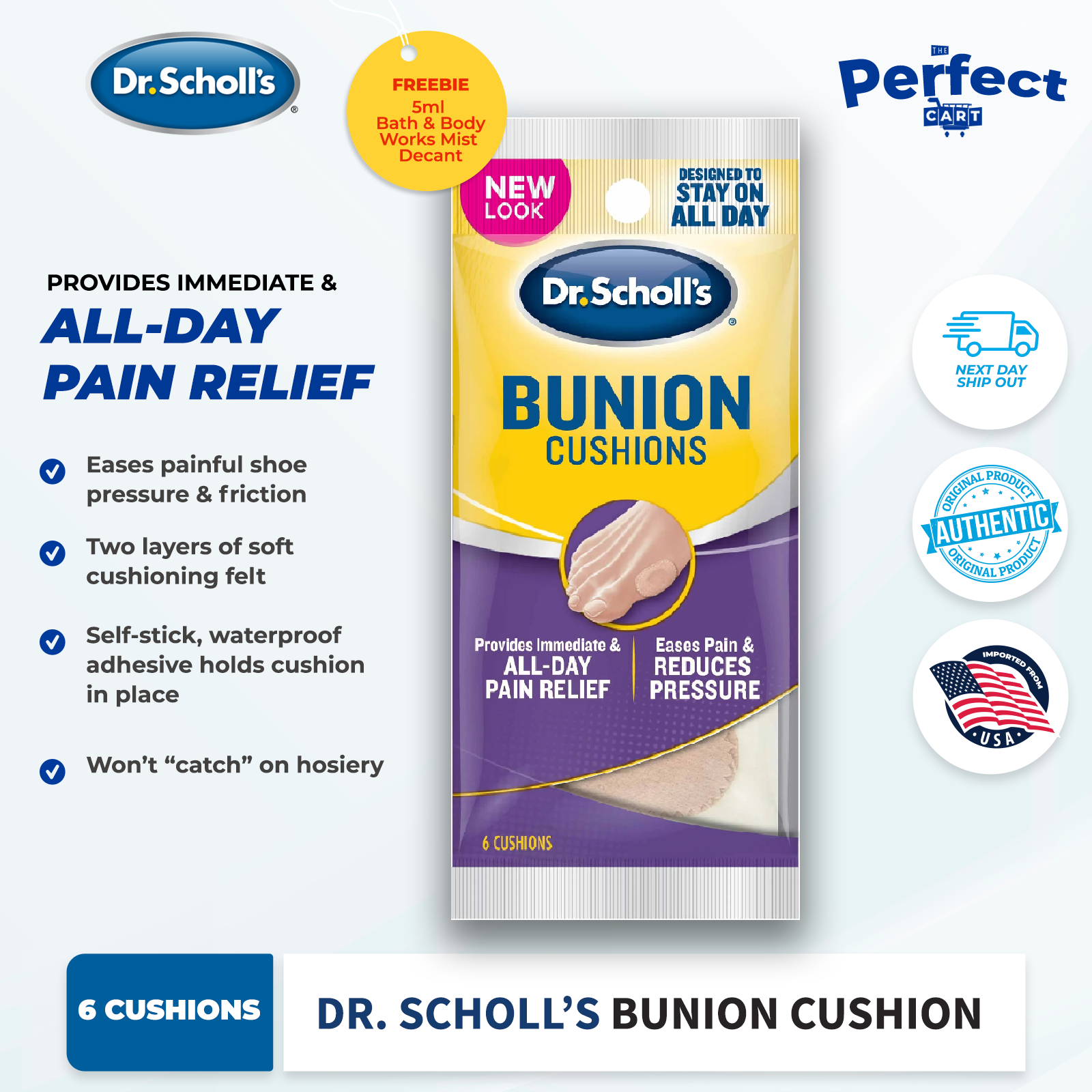 Dr. Scholl's Bunion Cushions 6 Pads Lazada PH