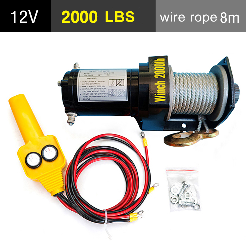 【HOT SALE 】ELECTRIC CAR WINCH HEAVY DUTY OFF ROAD PORTABLE ELECTRIC CAR