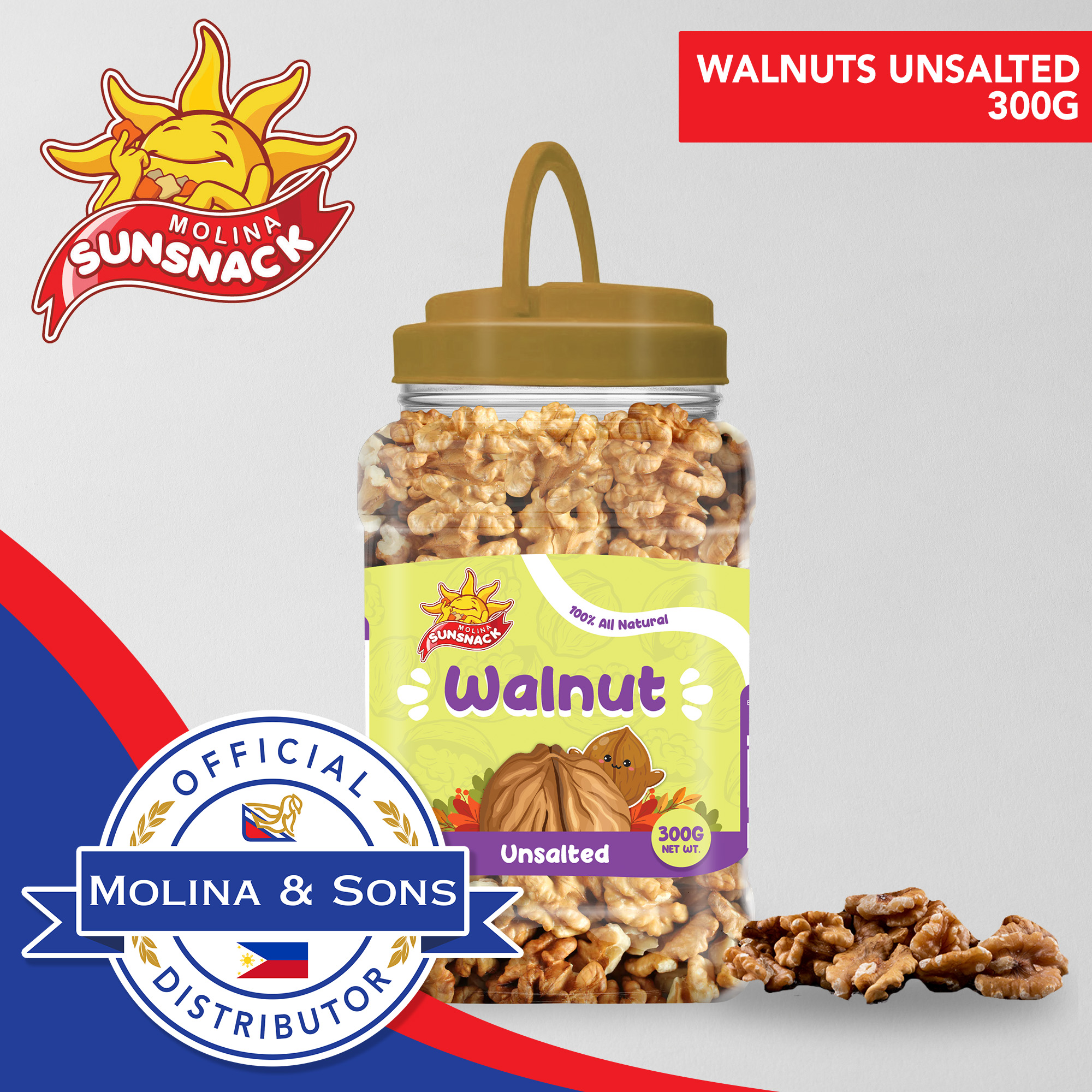 Sunsnack Walnuts Unsalted 300g 50 OFF (Expiry Date May 30 2024