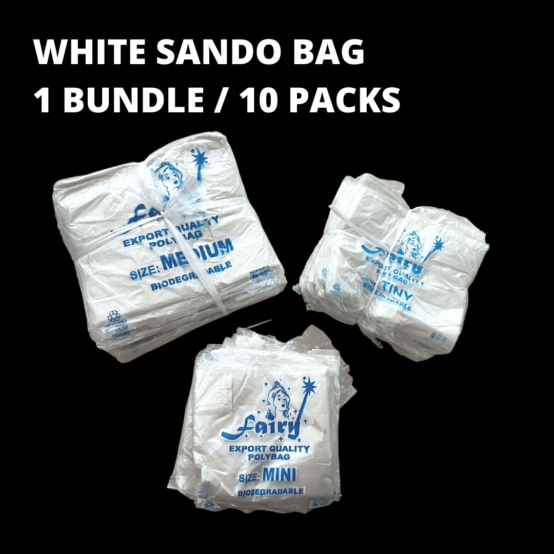 SOLD PER BUNBLE 10 PACKS) Fairy Plastic Sando Bag Clear
