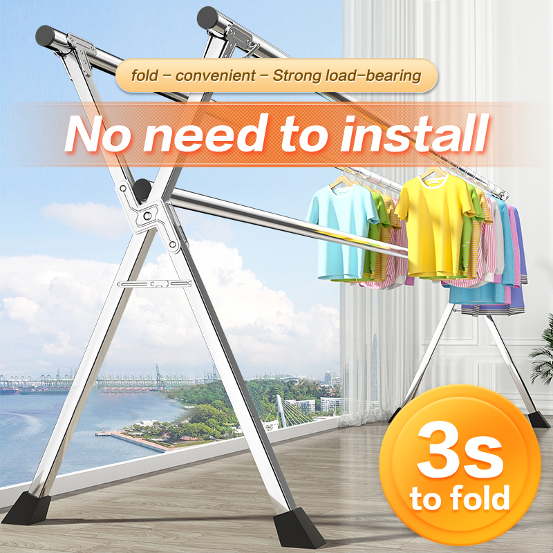 240CM//200CM/160CM Drying Rack 304 Stainless Steel Windproof High ...