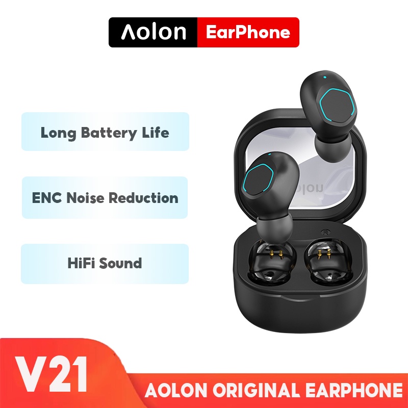 Aolon True Wireless Earbuds V23 TWS Bluetooth earphones with Built-In ...