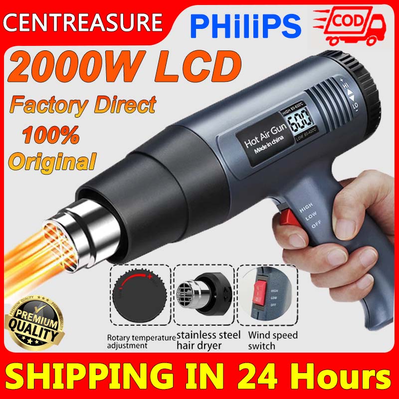 【Fast Delivery】2000W LCD Industrial Heat Gun Blower Heavy Duty Hot Air ...