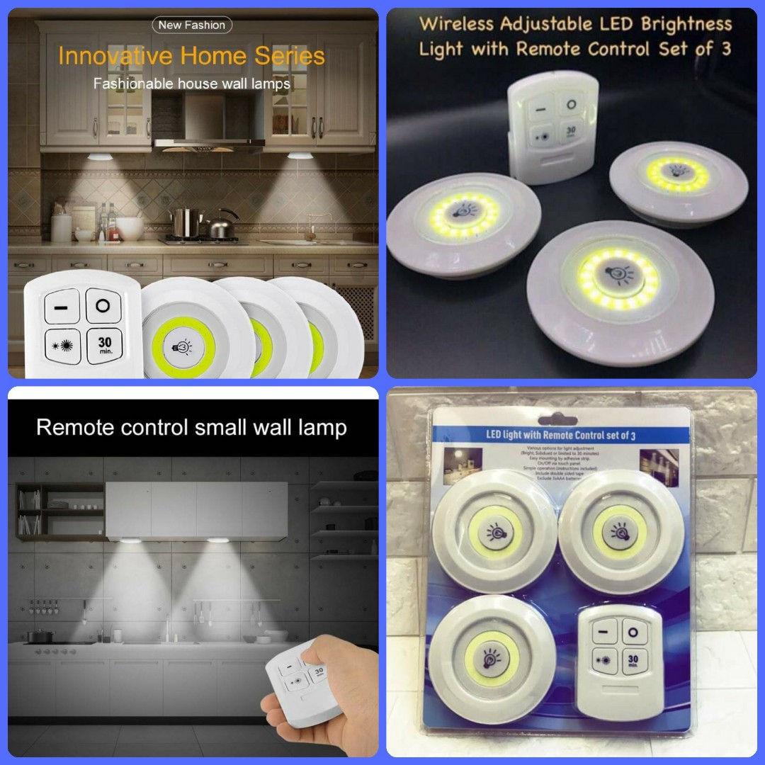 led light with remote control set of 3, For home,office