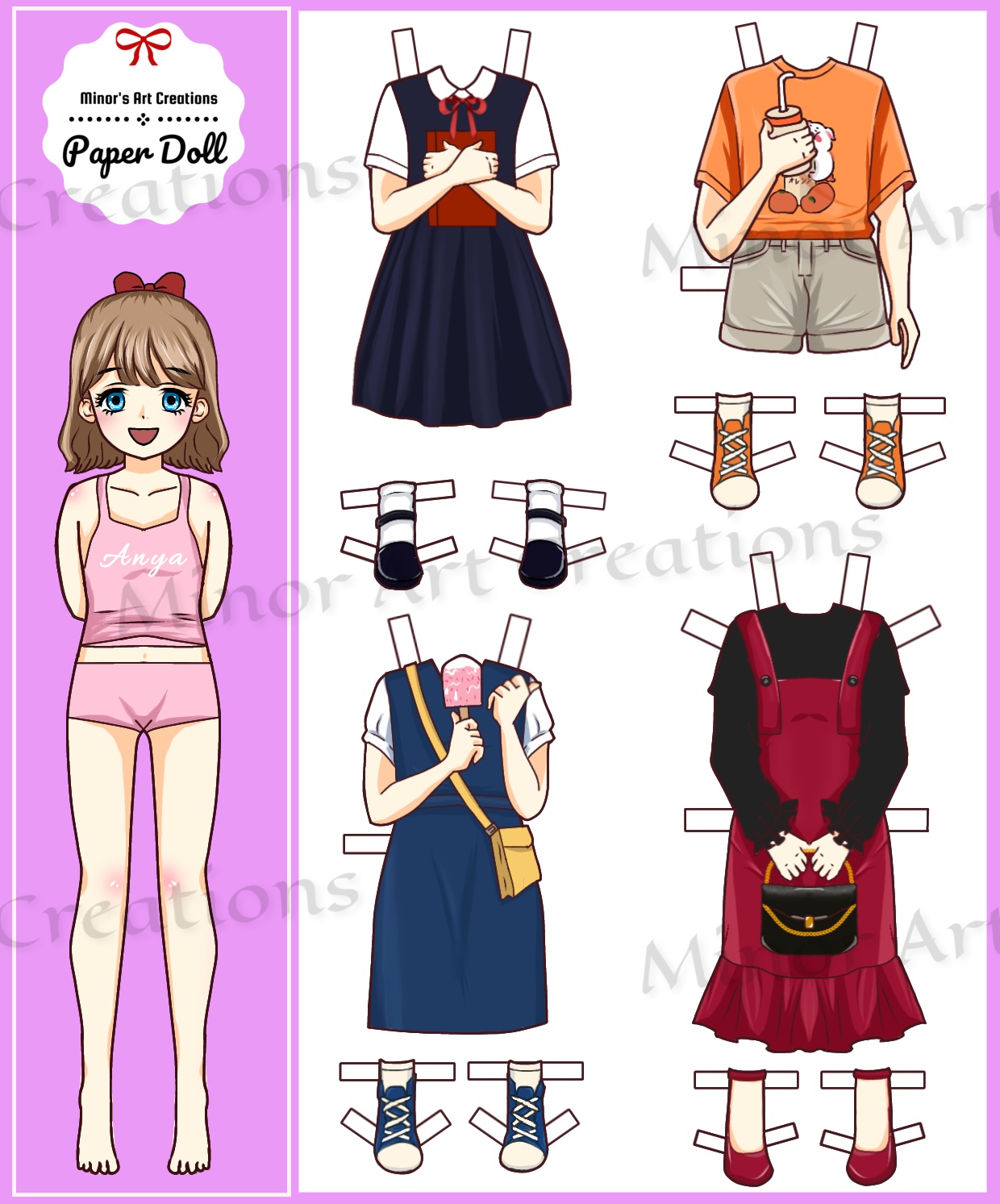 Cute Paper Doll, Dress Up Doll, Pretend Play Original Creations (CUT ...