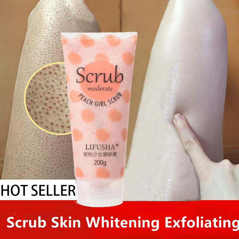 Scrub Cream for Body and Face Peach Scrub Whitening Peeling Skin