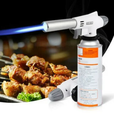 Blowtorch Cooking Soldering Butane Gas Torch Flame Gun Blow Jet Burner Lighter Heating BBQ Tools
