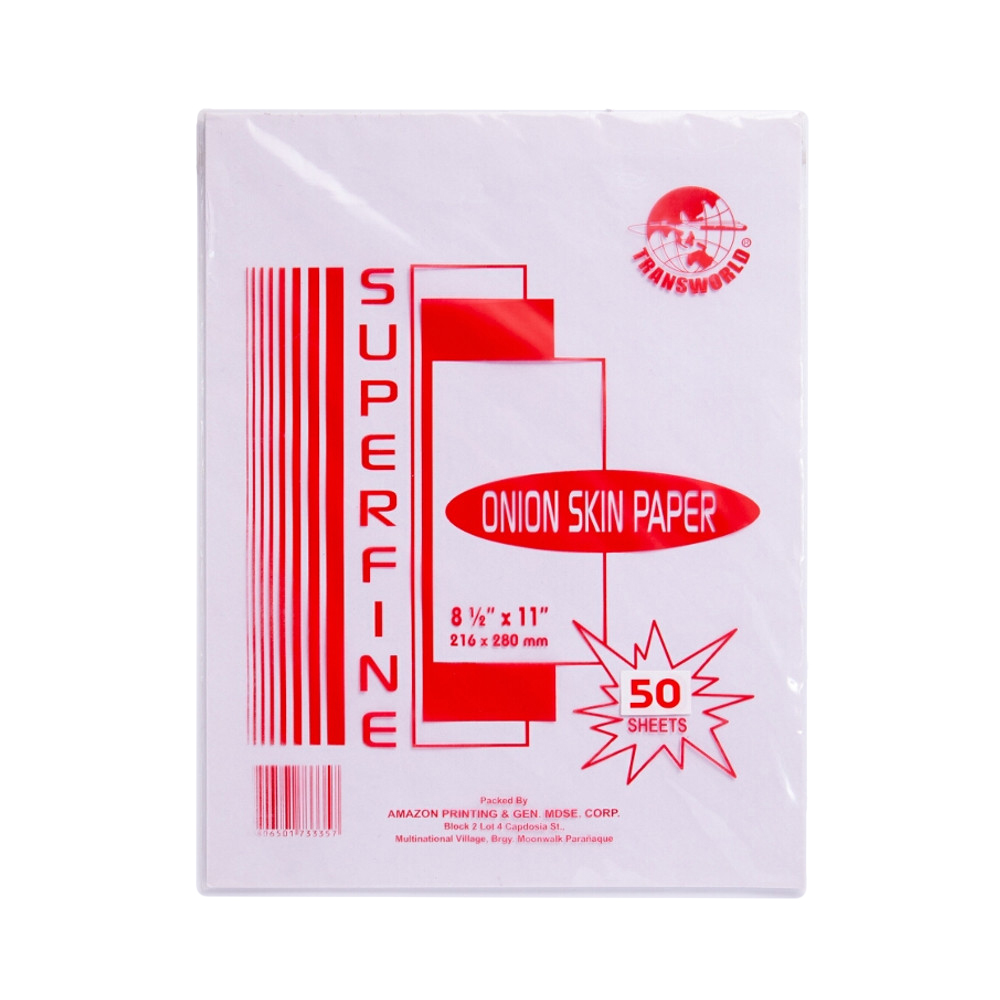 Superfine Onion Skin Paper 8.5x11" 50 Sheets Lazada PH