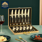 Gold/RoseGold Cutlery Set in Gift Box - OEM