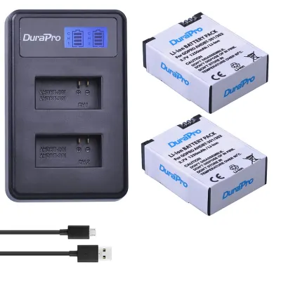 2pc 1250mAh AHDBT-301 AHDBT-302 Rechargeable Battery + LCD USB Charger for AHDBT 301 302 Gopro Hero 3 Hero 3+ Go Pro Hero 3