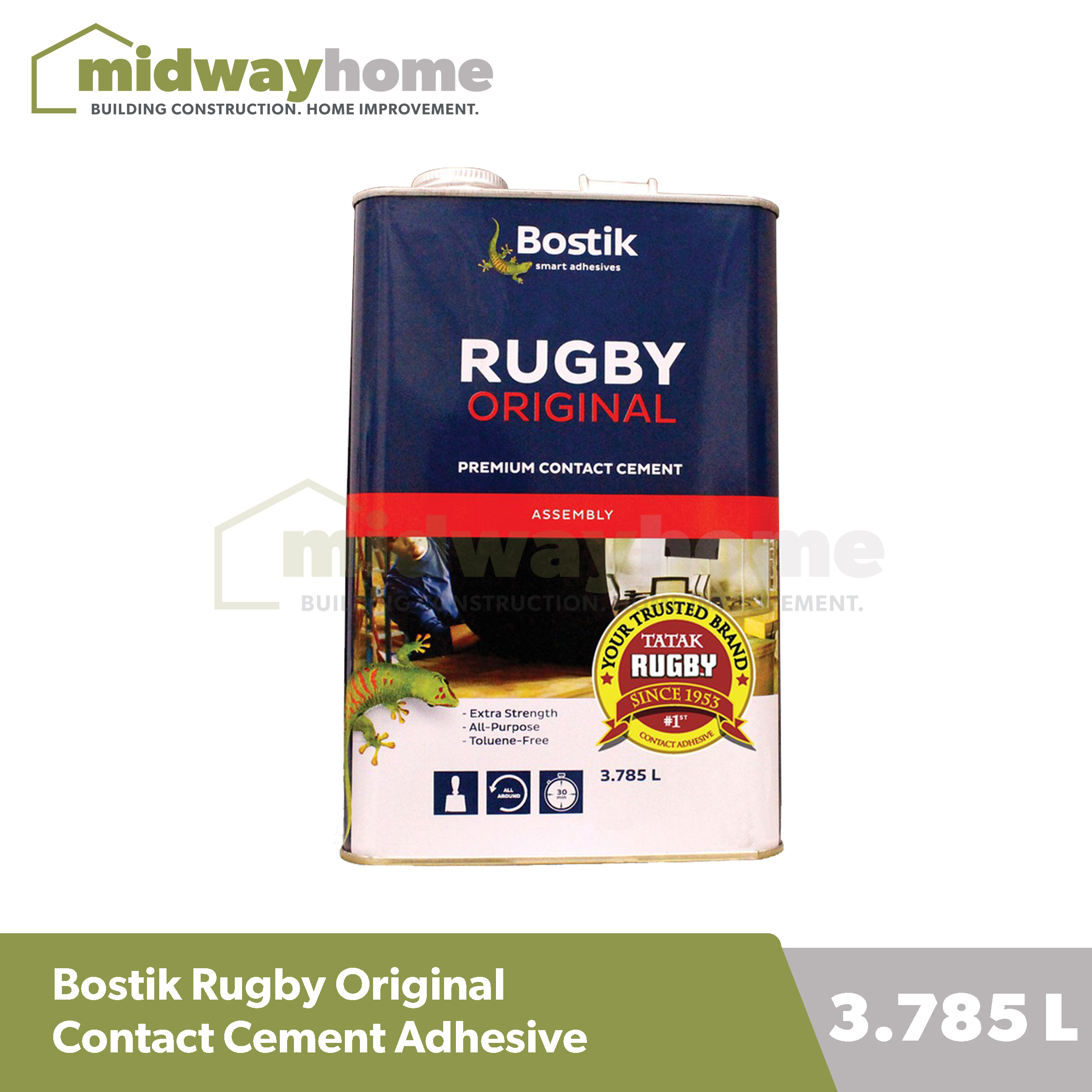 Bostik Rugby Original Contact Cement Adhesive 3785 Liters Approx 1