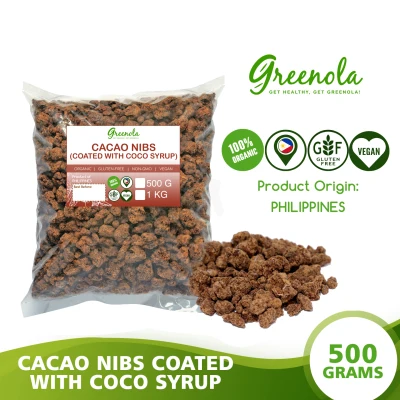 Greenola Organic Cacao Nibs Coated with Coco Sugar (Wholesale) 500g