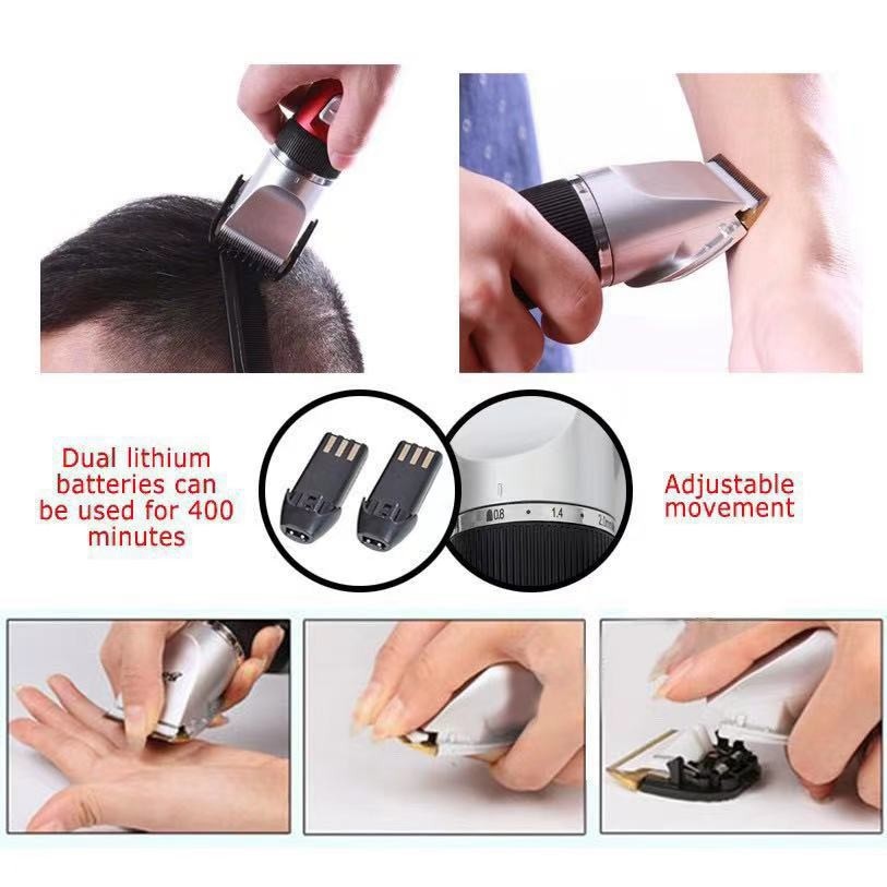 BOXIN 8088 Quiet Hair Cut Clippers Cordless Rechargeable Razor Hair Cut ...