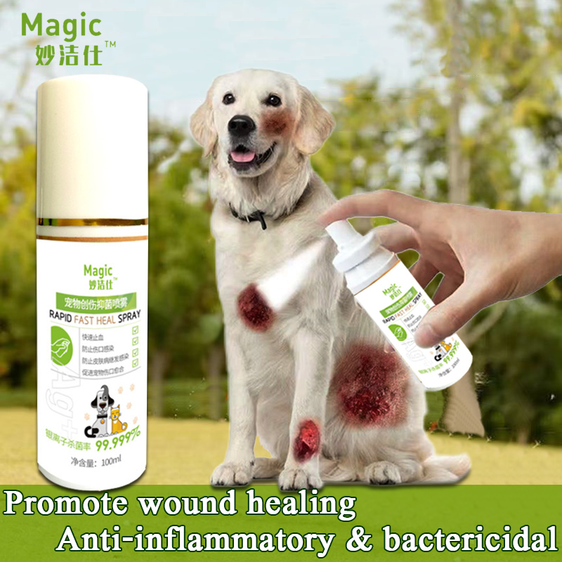 Magic quick heal wound spray for dog pet skin treatment spray wound