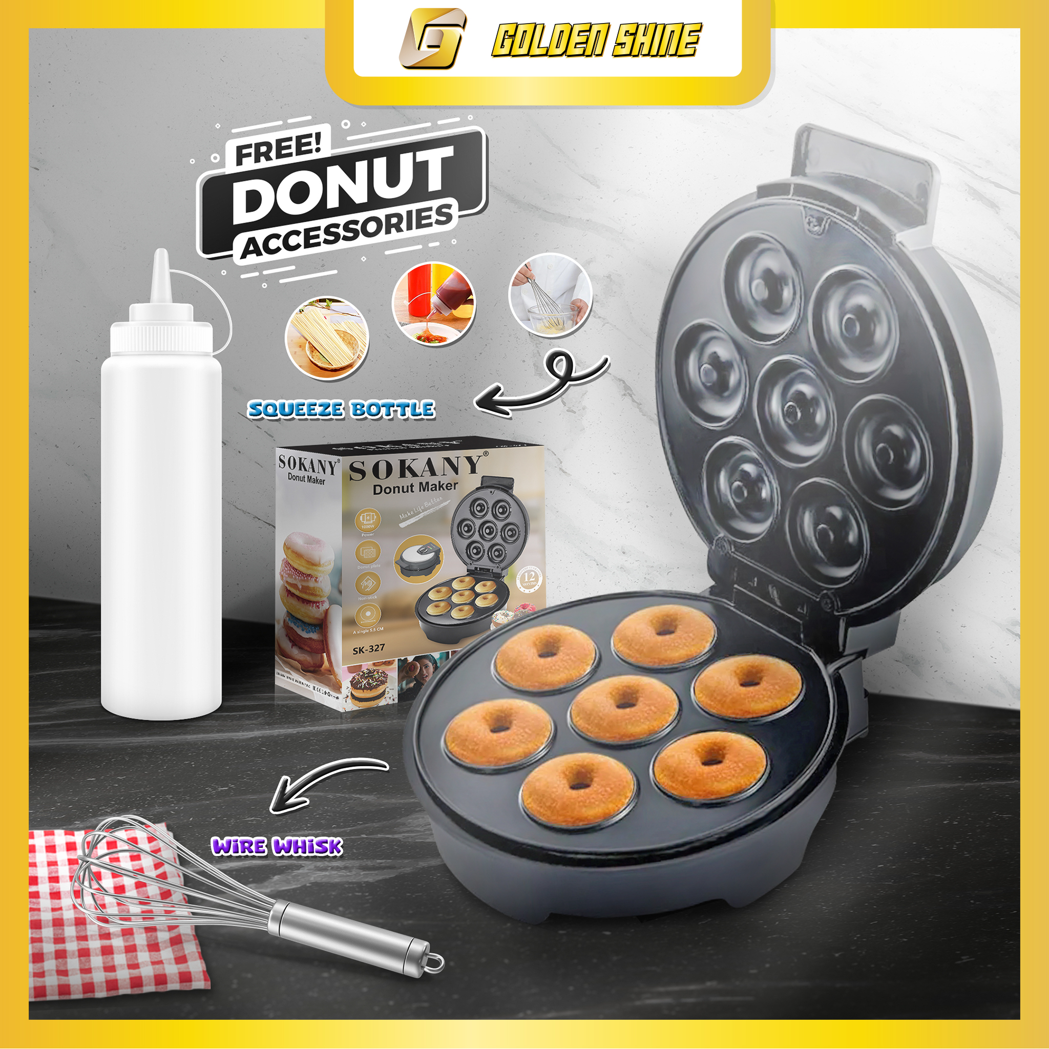 Electric Doughnut Makers 900W Cake Donut Walnut Cooking Kitchen Appliances  Breakfast Waffles Machine Non-stick Iron Pan Sonifer - AliExpress