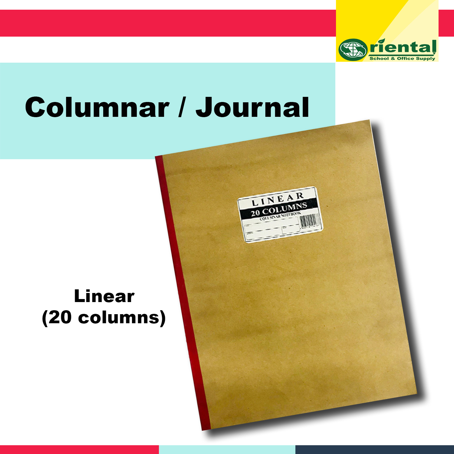 Linear Columnar Books, Ledger, Records and Journal Different Numbers