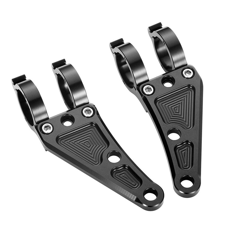 41MM Motorcycle Headlight Mount Bracket CNC Aluminum Alloy Black for Honda Yamaha Suzuki Fork Tubes M10 Bolt Hole