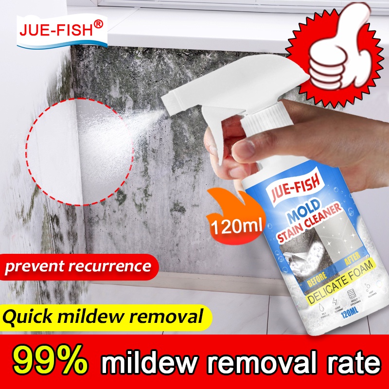 JUE-FISH Mildew Remover Spray for Ceramic Tile Deep Wall Mold Mildew ...