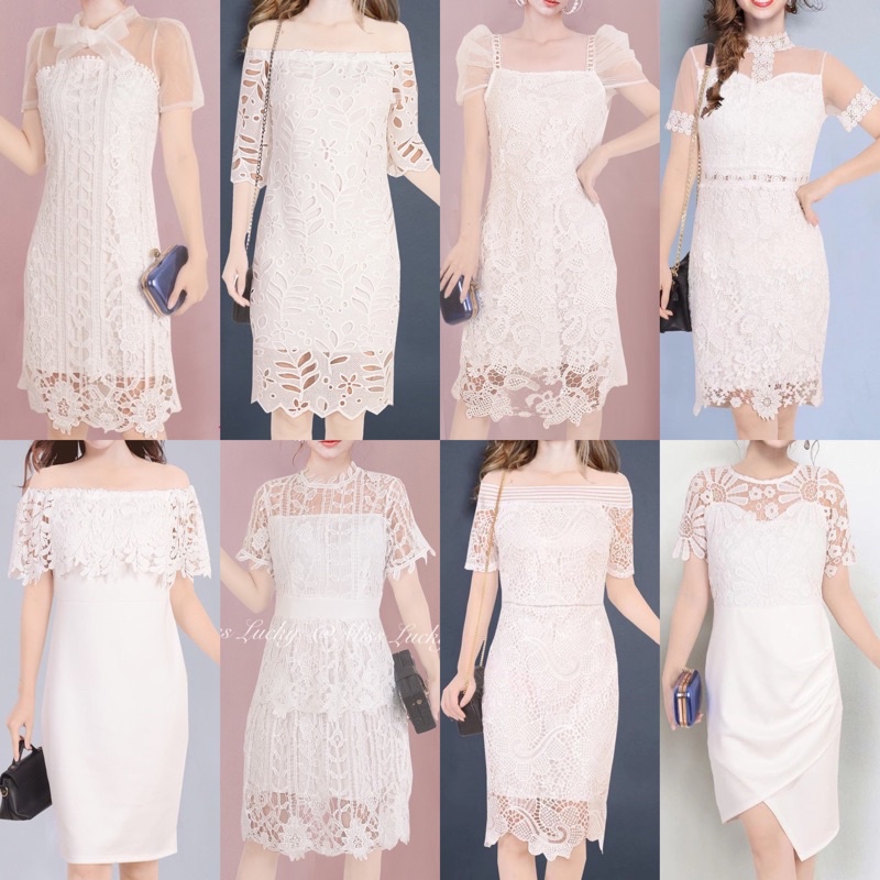 Semi Formal Casual White Dress - Shop 